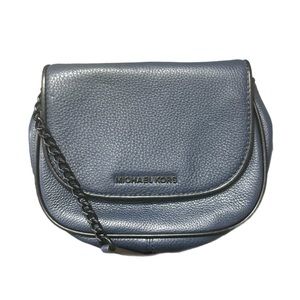Michael Kors Bedford Navy Pebbled Leather Crossbody Bag